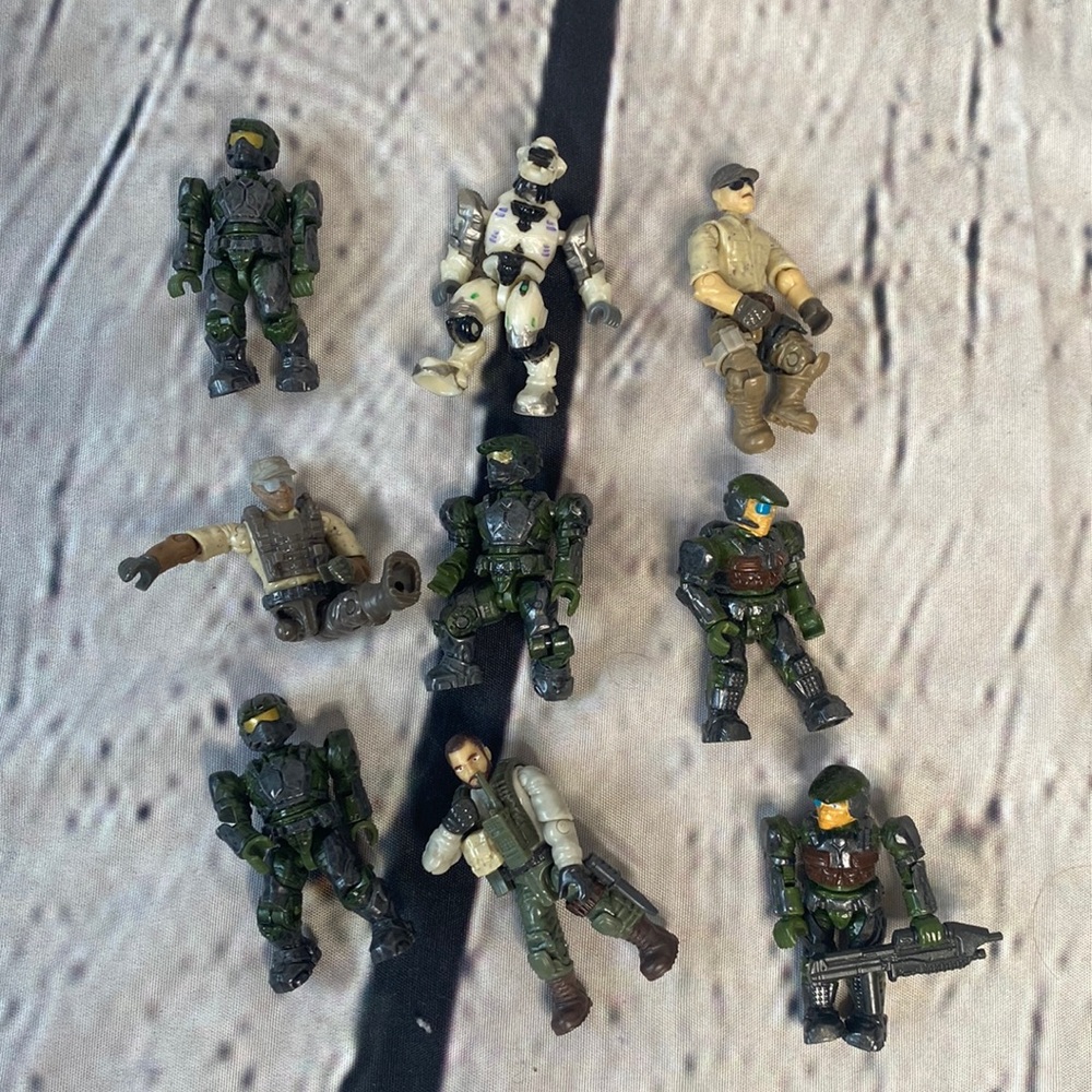 Mega Bloks mini figures military marines set of 9